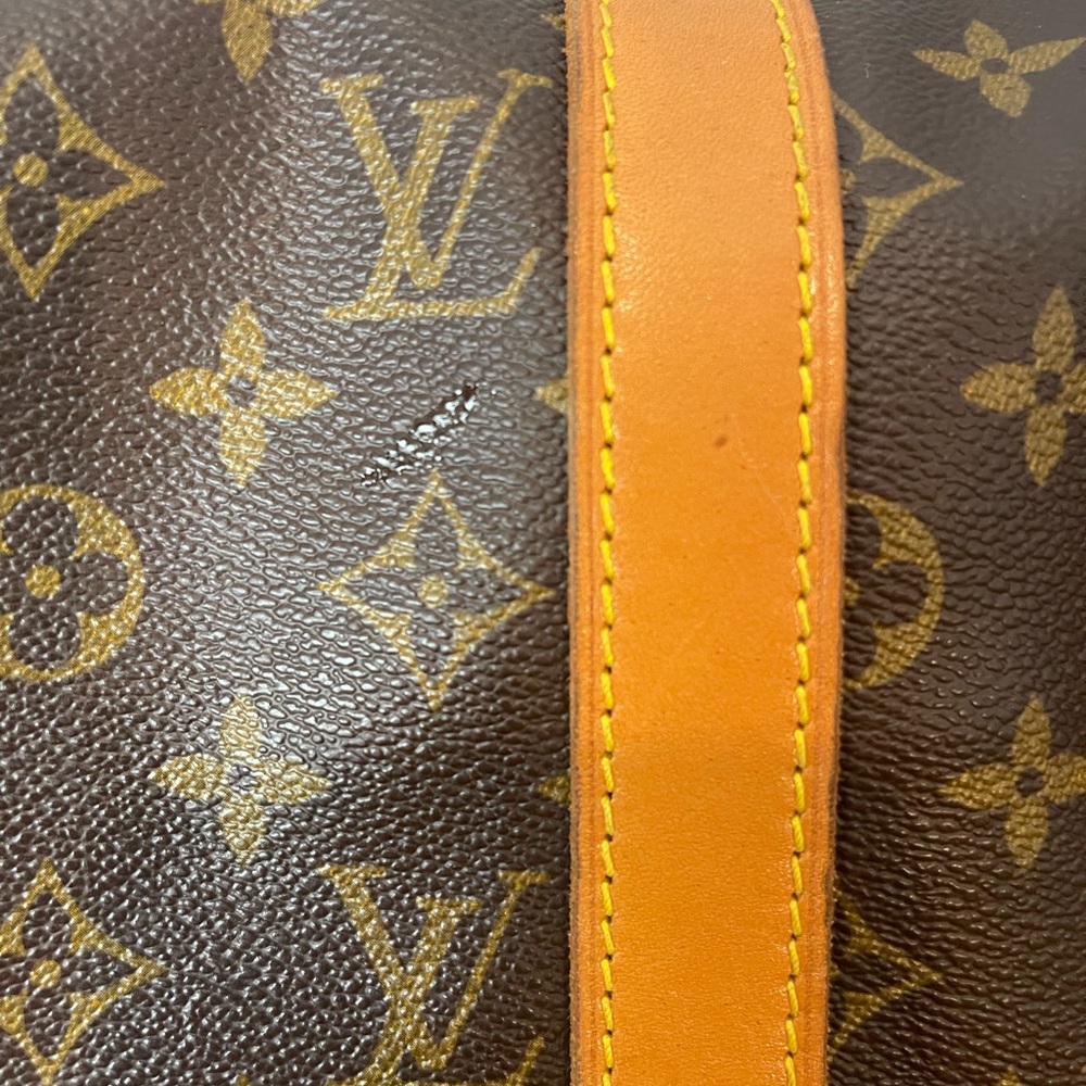 Louis Vuitton Monogram Canvas Travel Keepall Bag Brown and Tan - Picture 7 of 12